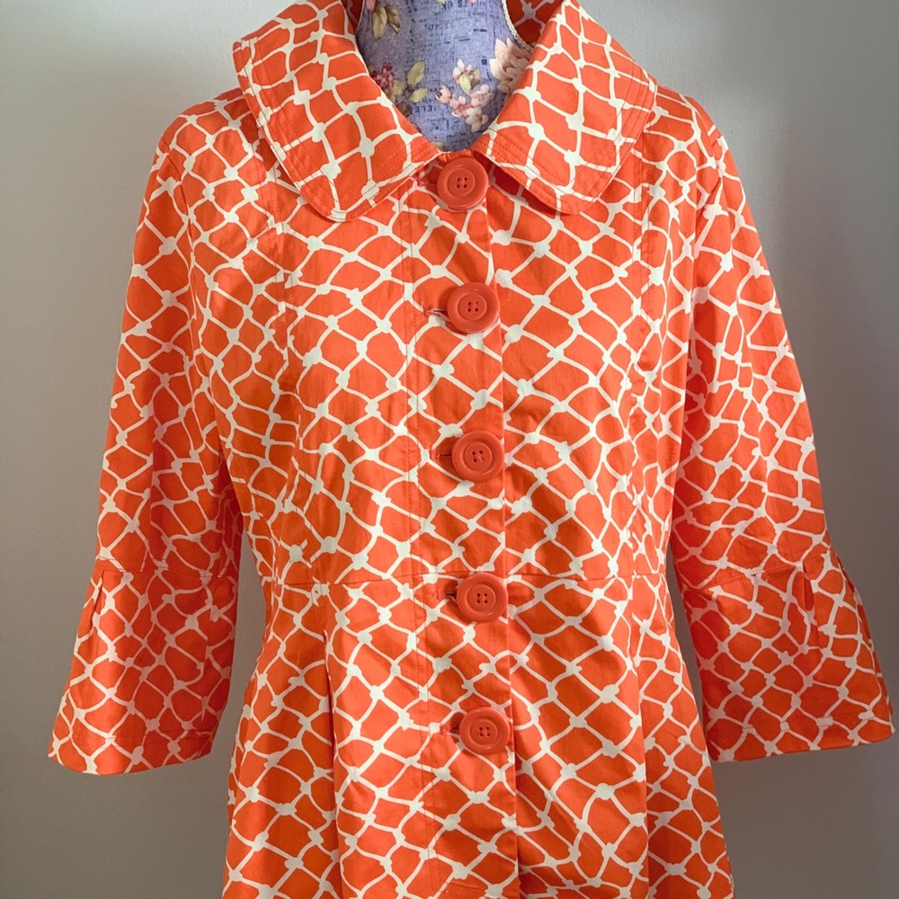 NWOT EDEN COURT Foil Bell Sleeve Trench Coat